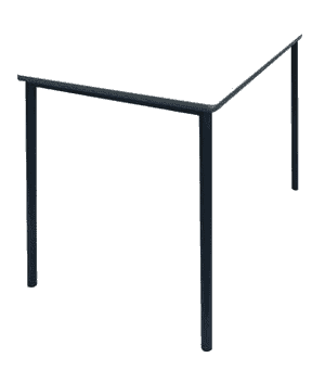 double school table (white top with black frames)